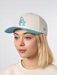 Бейсболка NEW ERA арт. 60691346 Los Angeles Dodgers MLB (кремовый / голубой)